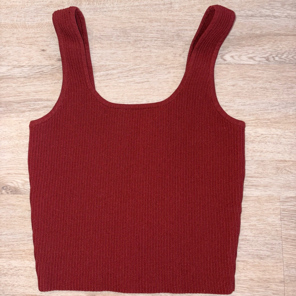 PacSun La Hearts Rust Ribbed Tank Top